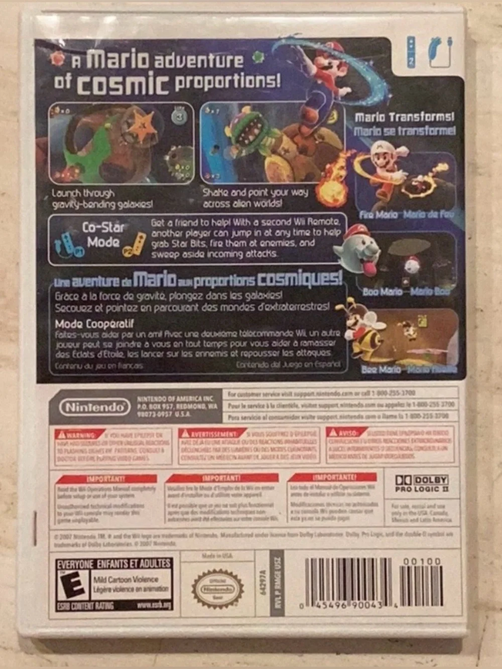 Super Mario Galaxy Nintendo Wii Game CIB Tested